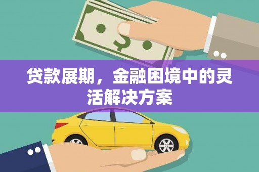 柳城贷款展期，金融困境中的灵活解决方案