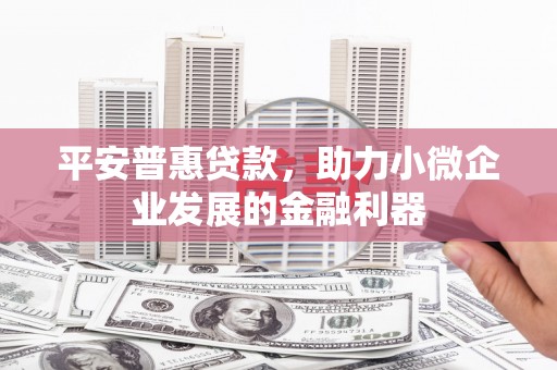 柳城平安普惠贷款，助力小微企业发展的金融利器