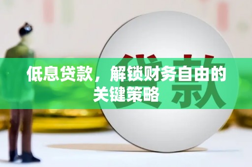柳城低息贷款，解锁财务自由的关键策略