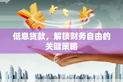 柳城低息贷款，解锁财务自由的关键策略