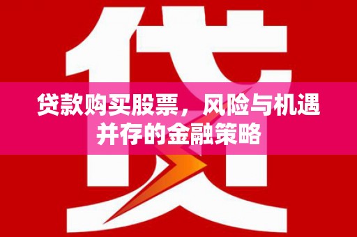 柳城贷款购买股票，风险与机遇并存的金融策略
