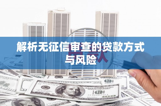 柳城解析无征信审查的贷款方式与风险