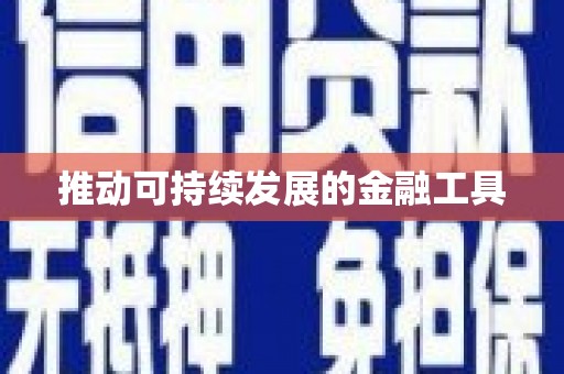 柳城推动可持续发展的金融工具